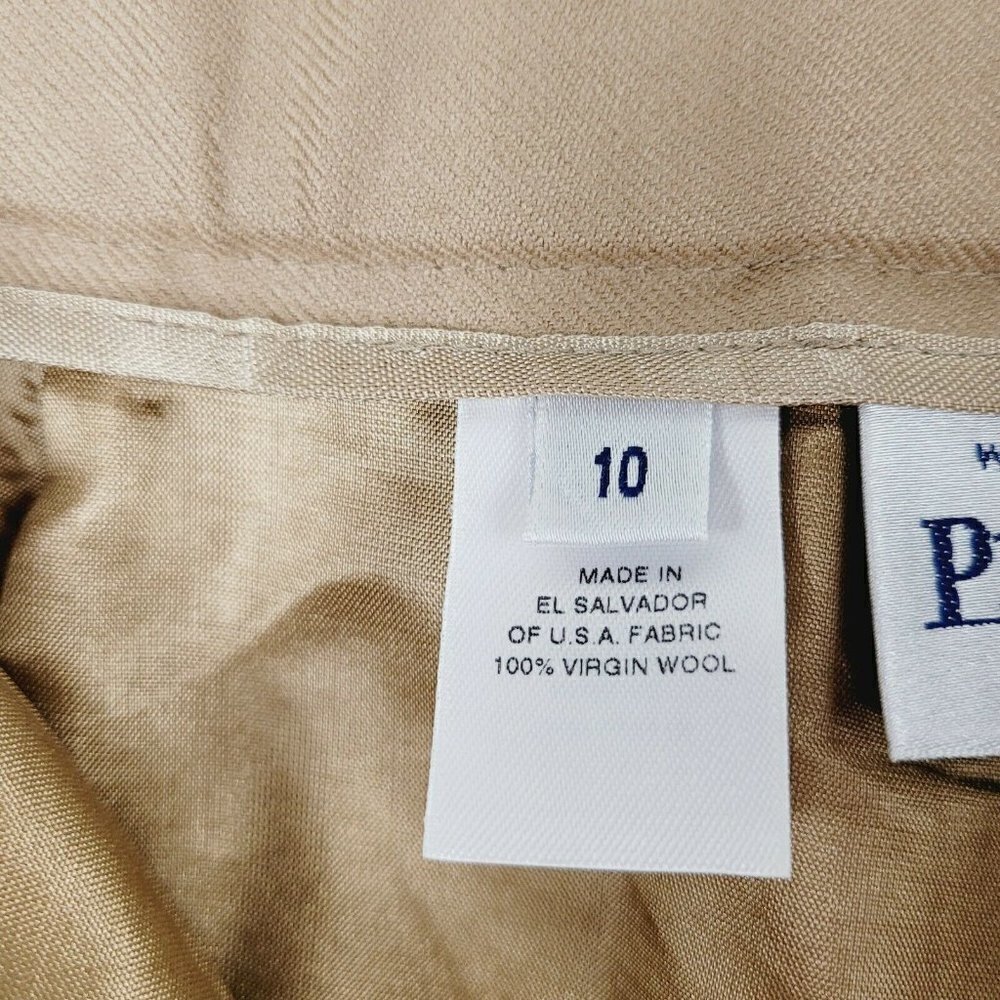 Pendleton Womens Suit Pants Tan Size 10 All Season Wool Flat Front Career Office - Picture 10 of 12